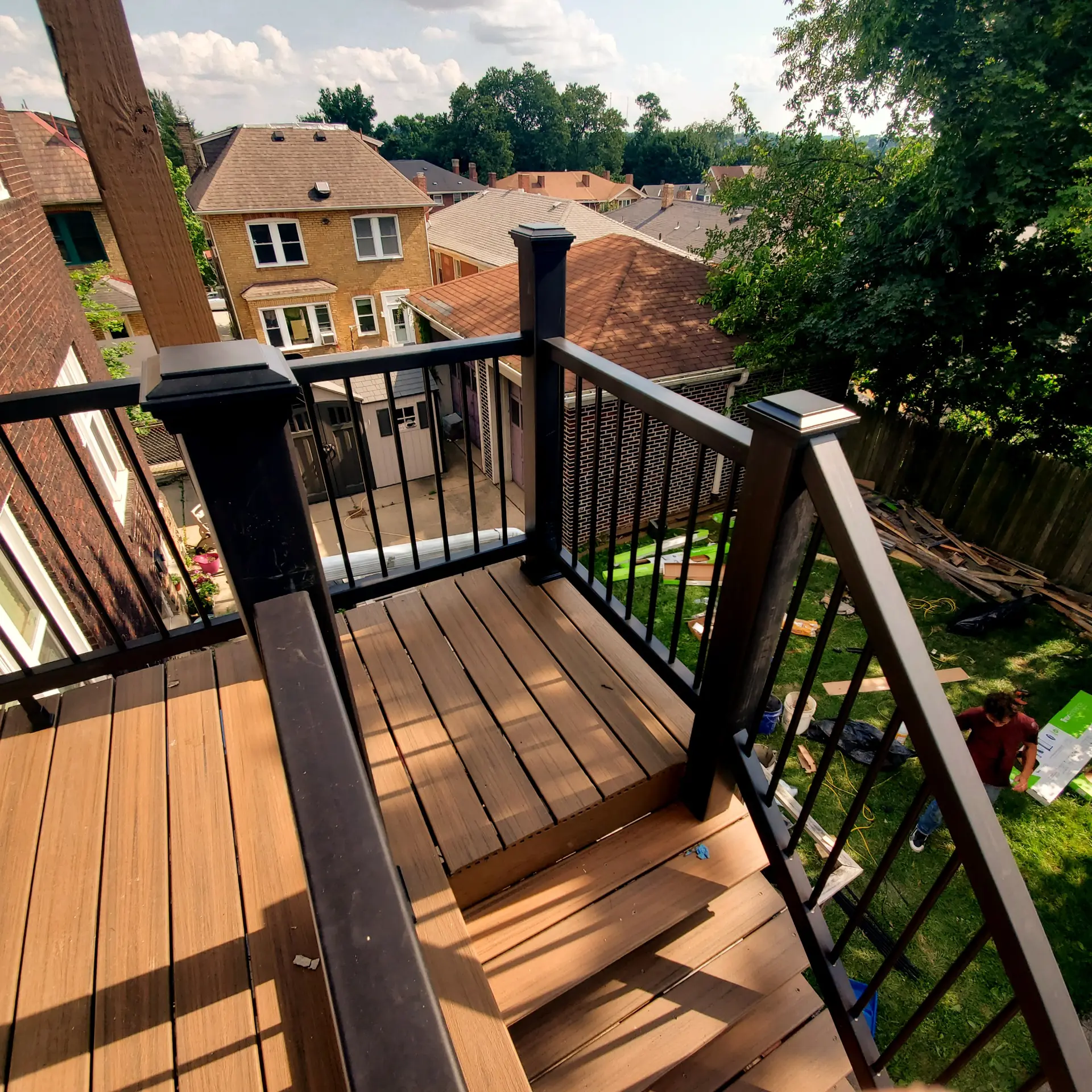 Composite deck at golden hour