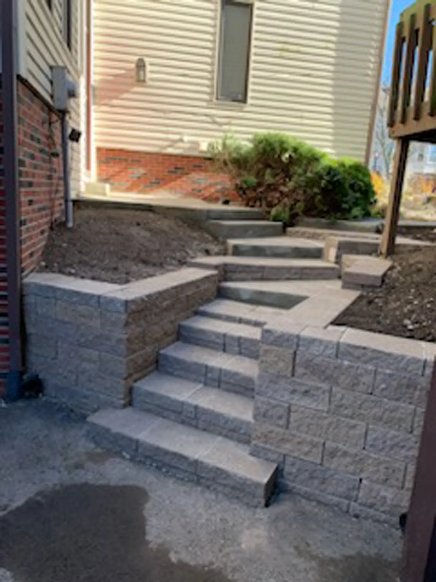 Paver walkway & retaining steps
